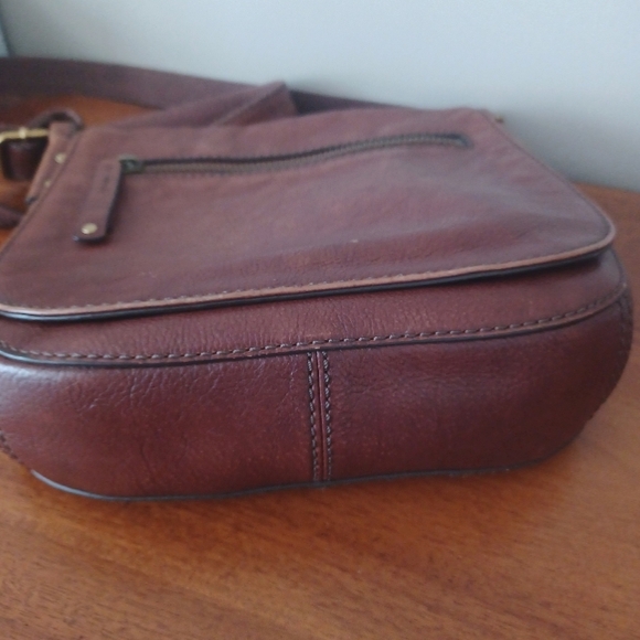 FOSSIL Brown Leather Crossbody Bag - Picture 4 of 14
